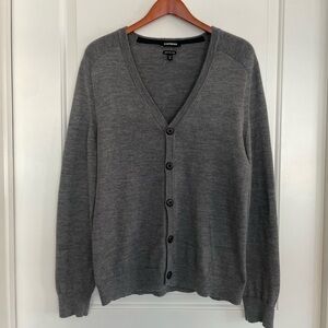 2 for $20 Express Merino Wool Blend Cardigan  Academia Old Money Grandpa Mens